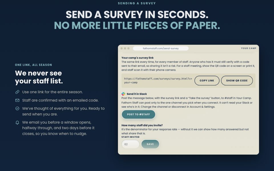 Sending a survey